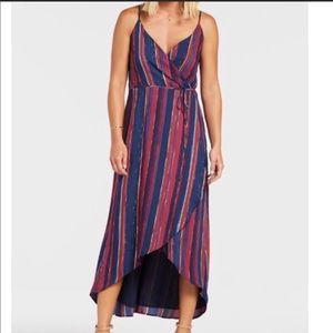 Cryene Stripe Wrap Dress, Size S. Never worn!